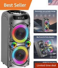 Portable Bluetooth Speaker 100W Big Powerful Wireless Boombox TWS Pairing Lou...