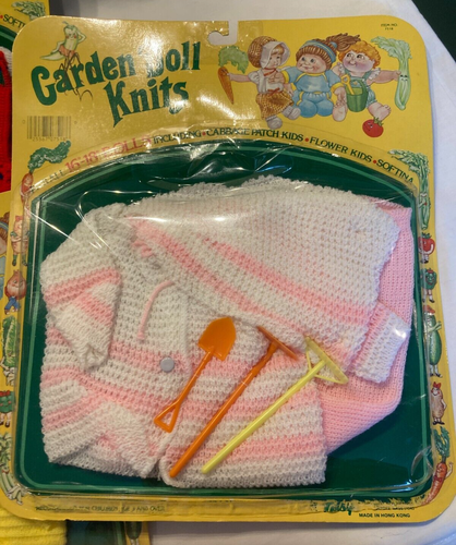 VTG TOTSY Garden Doll Knits *LOT of 5* Clothes 16”-18" Dolls Cabbage Patch Clone - Picture 4 of 9