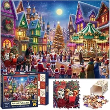 BRAND NEW Advent Calendars Holiday Christmas Jigsaw Puzzles - Fun for Everyone!
