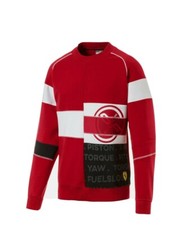 Sz large NWT 110 Mens Puma Ferrari Scuderia Sweater Long Shirt Rosso Corsa 
