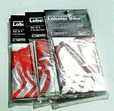 Set Of 3 Packs Aronson Disposable Lobster Bibs Seafood 4 pieces each  12 bibs