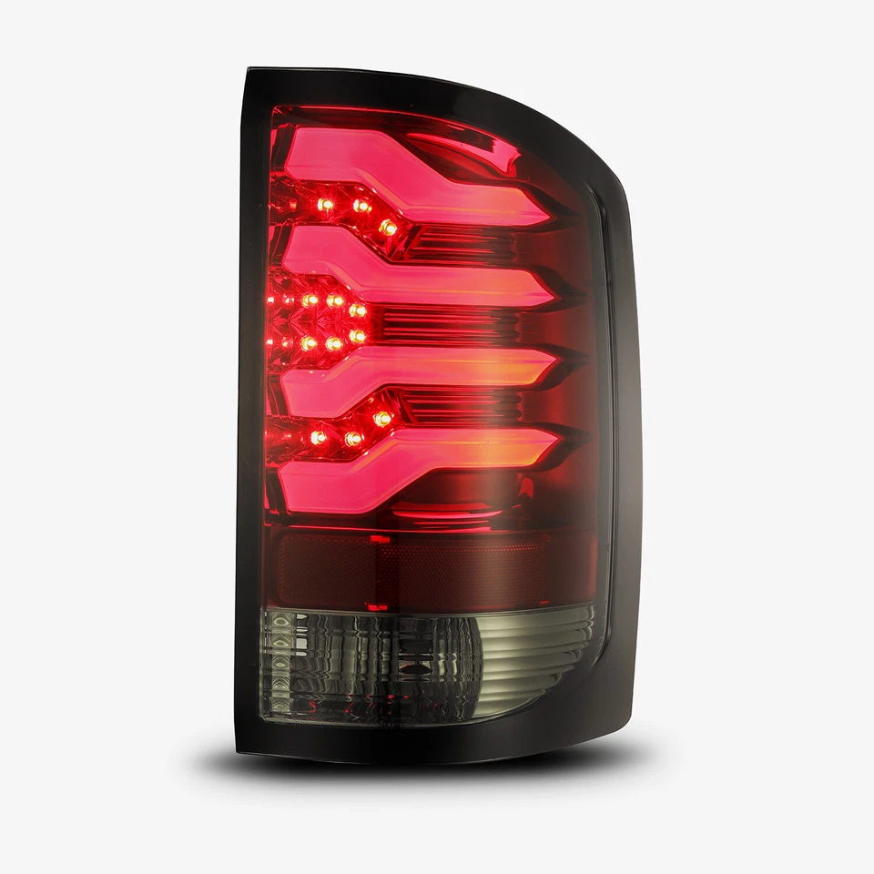 Fit 14-18 GMC Sierra 1500/2500HD/3500HD PRO-Series LED Tail Lights Red Smoke - Image 2 of 4