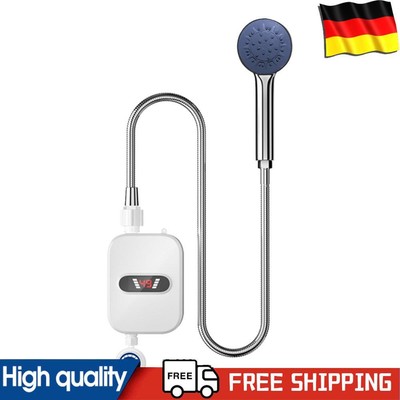 Mini Tankless Water Heater Shower Automatic Power-Off Digital Display for Hotel