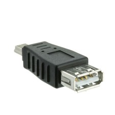USB A Female to USB Mini-B 5 Pin Male Adapter - Part : 30U1-05300