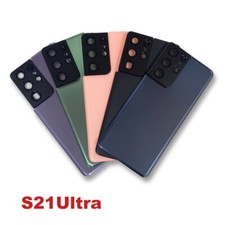 Battery Back Door Glass Cover with Camera Lens For Samsung Galaxy S21 Ultra