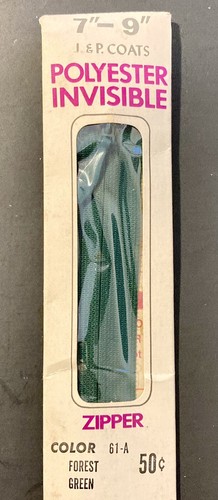 NOS Vintage Lot Of 8 Zippers Talon And J & P Coats Plastic Assorted Colors Sizes - Picture 6 of 9