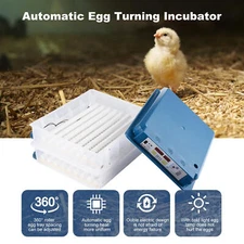 120 Eggs Incubator Temperature Control Automatic Digital Chicken Egg Hatcher US