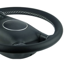 Couvre Volant Cuir Véritable Référence Convient VW Golf 4 1J Bora Couture Blanc