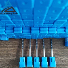 5x 4 Flute 1/8" x 3/4" x 2-1/4" Solid Carbide Long End Mills TiALN Coated HRC55