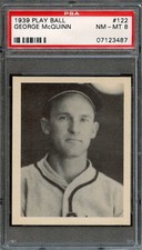 BB - 1939 - Play Ball - #122 - George McQuinn - PSA 8 - NM-MT