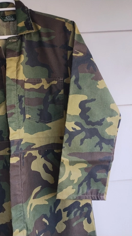 VTG Bass Pro Shop Camo Hunting Jump Suit Men’s Size Large Made In USA New - Image 3 of 4