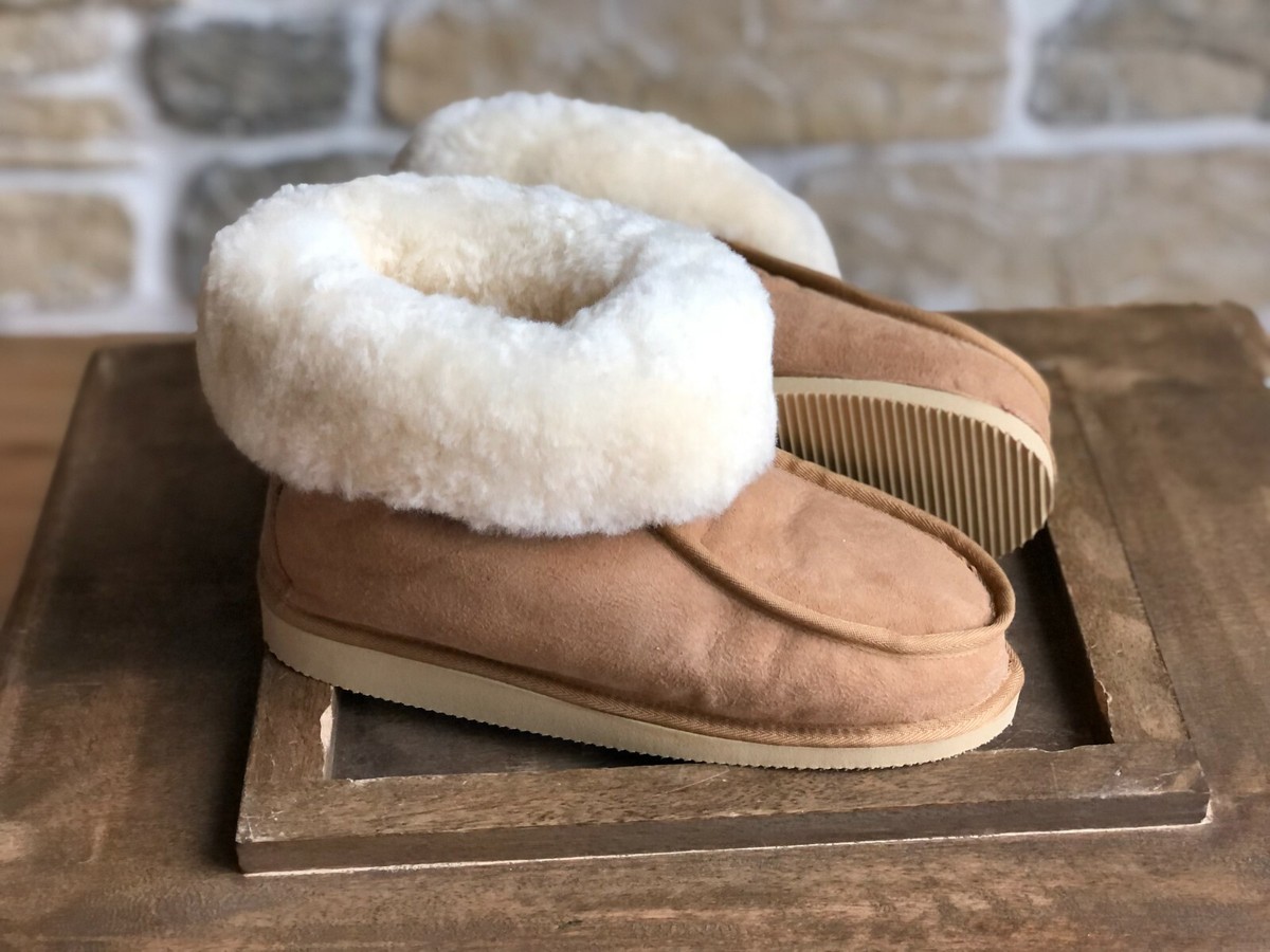 Lammfellhausschuhe Fell MÃ¤nner Hausschuhe Lammfell Hüttenschuhe