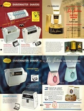 Vintage 1960's "SUNBEAM SHAVERS" 4 Colorful Paged Jobbers SELL SHEET ADVERTISING