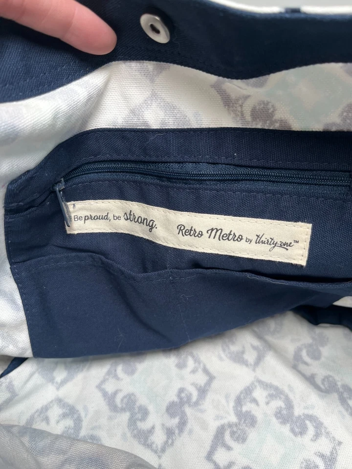 Bandolera Thirty-One Retro Metro Bag Hobo FAB FLORISH Ajustable Foto 3 de 4