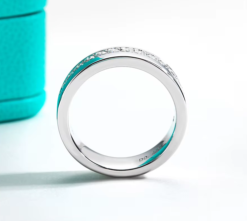 Men's 18K 925 Sterling Silver Round Cut Full Moissanite Gemstones Ring - Picture 6 of 6
