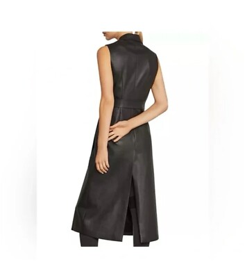New BCBG MAX AZRIA Draped Faux Leather Vest/Dress Size small | eBay New BCBG MAX AZRIA Draped Faux Leather Vest/Dress Size small | eBay