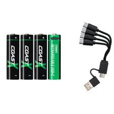 Coast ZITHION-X AA USB-C Rechargeable Batteries (Pack of 4)