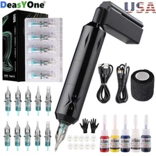 50Pcs Wireless Tattoo Kit Rotary Machine,Cartridge Needles -Ink Set Variety Accs