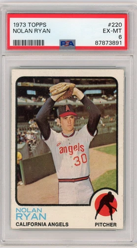 1973 Topps #220 Nolan Ryan Angels HOF PSA 6 EX-MT