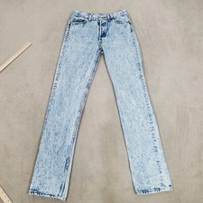 VINTAGE Levis 501 Jeans Mens 28x35 Blue Straight Leg Button Fly Acid Washed USA