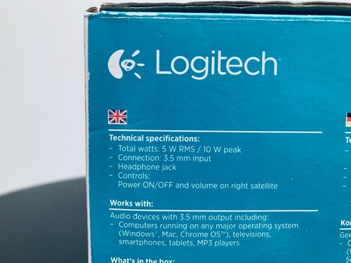 Logitech Z130 2.0 Computer Speakers - Boxed New - Volume Control - Plug & Play - Afbeelding 9 van 24