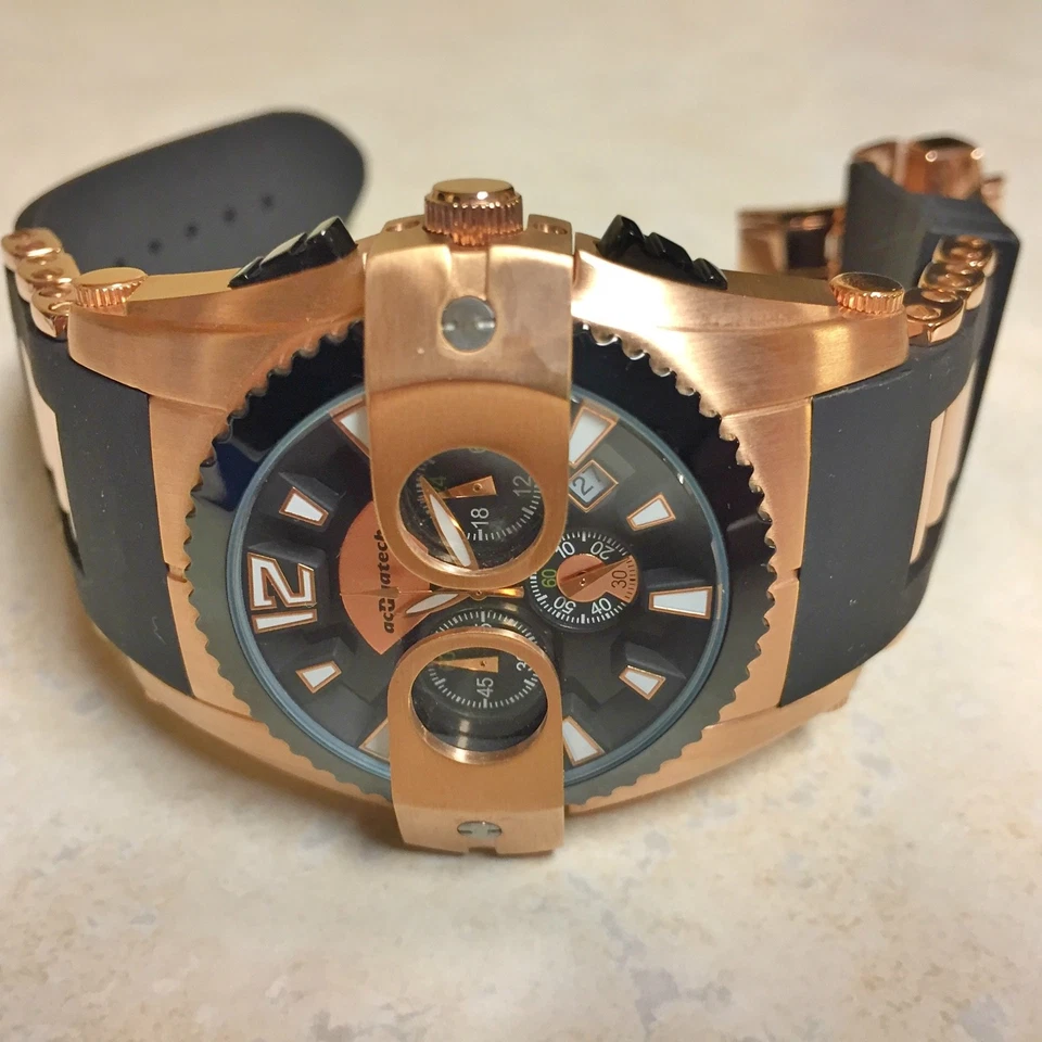 acQuatech Men’s BATTAGLIONE SAN MARCO Chronograph Watch, Rubber Strap - image 2 of 4