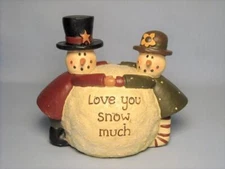 Blossom Bucket SUZI Skoglund - Love you snow much - Snowman Couples - Retired