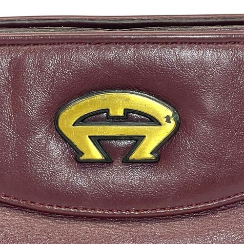 Vintage 80s ETIENNE AIGNER Soft Leather Handbag Shoulder Crossbody Bag OXBLOOD - Picture 23 of 23