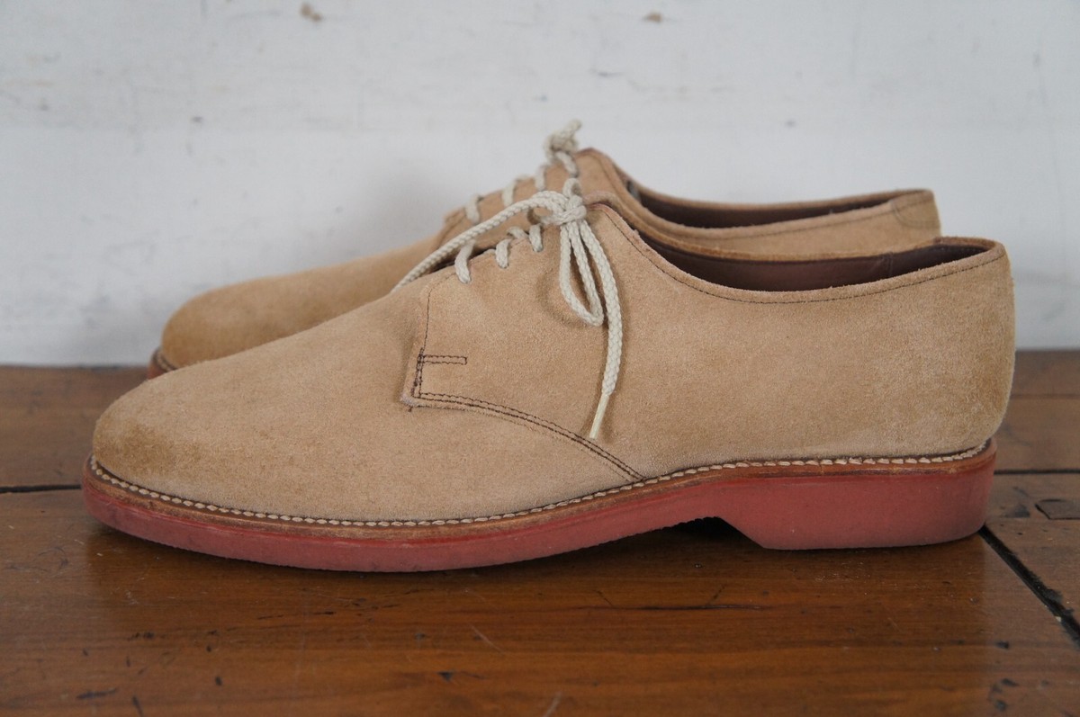 Vintage Allen Edmonds Orlean Tan Suede Leather Dress Shoes  display picture 2