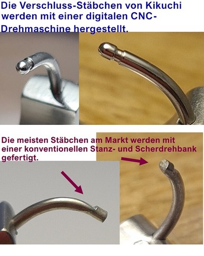 Edelstahl Ohrringe Herren Creolen hochglänzen poliert silber schwarz Flamme - Bild 5 von 5