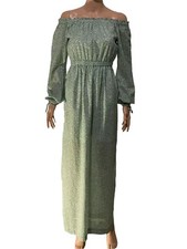 Michael MICHAEL KORS Dress Sz XS (NWT) Floral Off The Shoulder Green  Lined