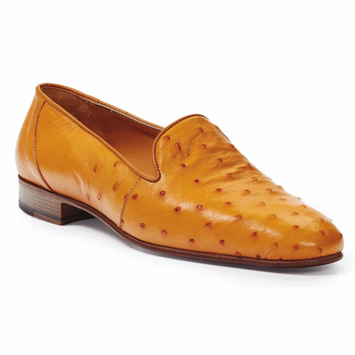 Handmade Tan Ostrich Leather Stylish 