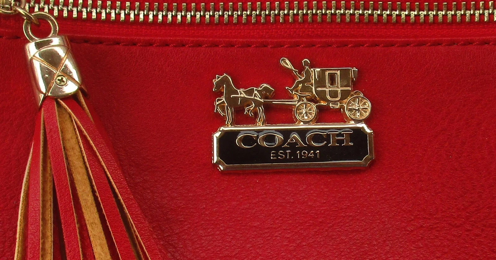 BORSA BASIC POCHETTE COACH VINTAGE CON CERNIERA