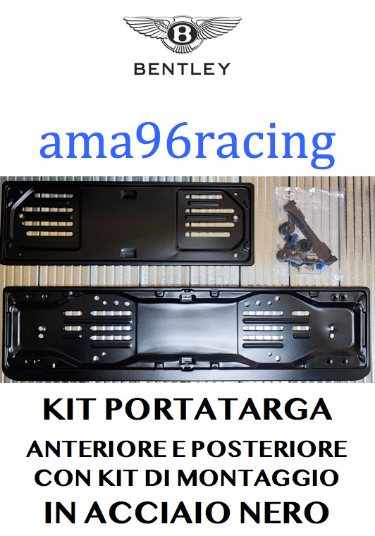 Kit Portatarga Acciaio Nero Bentley Bentayga: L'Accessorio Definitivo