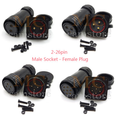 WEIPU SA28 2-26Pin Connector, IP67 Heavy Plug Aviation Bulkhead Connector Plug