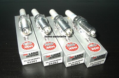 4 NGK Zündkerzen Iridium SILZKGR8B8S 94201 für BMW F20 F21 F22 F30 F31 F32 F90