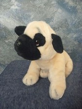 Pug Puppy Dog bean bag plush by Russ Berrie 10" Long R1