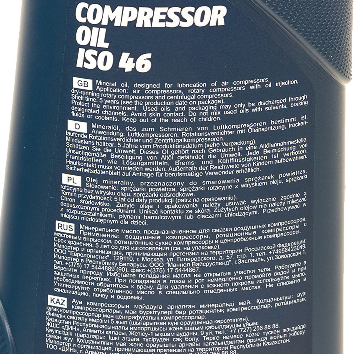 30 L Olio Compressore Mannol 2902 ISO 100 Olio Compressore 3x10 L Fluidi Per Ser - Foto 5