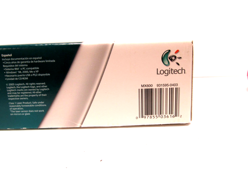 Logitech MX 600 MX600 Wireless Cordless Laser Mouse NEW SEALED!!! - Picture 3 of 3
