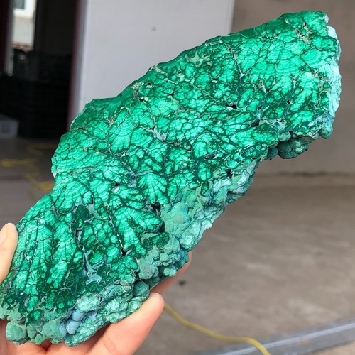 579g Natural Shiny Green Bright Malachite Fibre Crystal Mineral specimen Q440 - Picture 19 of 19