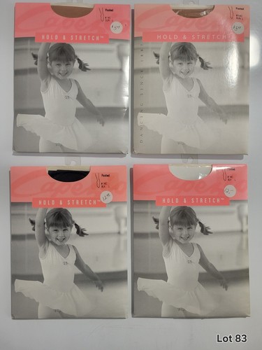 Capezio Tights Girls Large 4 Pair New Hold & Stretch Footed Ballet/Dance Sealed