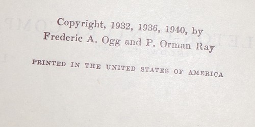 Essential of American Government The National Frederic A Ogg P Orman Ray 1943 - Picture 5 of 9