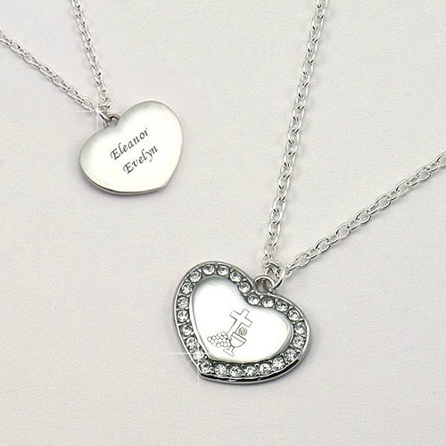 Personalizado Primera Sagrada Comunión Día Collar Con Any Grabado para de Chica - Imagen 4 de 9
