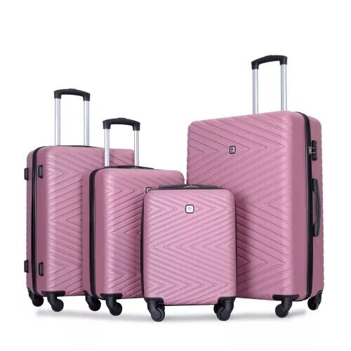 Flight Suitcase Travel Luggage 4pcs Set Spinner Wheels Lock Carry Boarding Bags - Picture 90 of 120