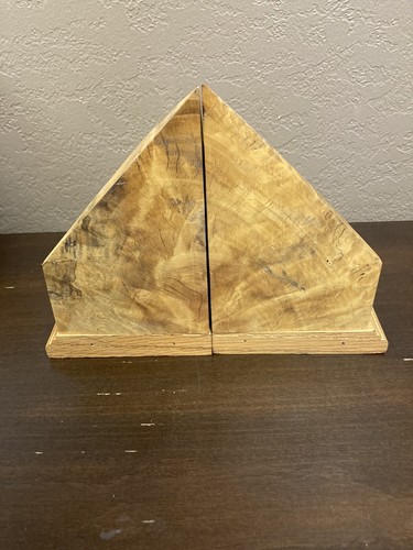 Vintage Buckeye Grat Holz Buchenden rustikales Dekor Büro Zuhause MCM 7 Zoll hoch - Bild 8 von 12
