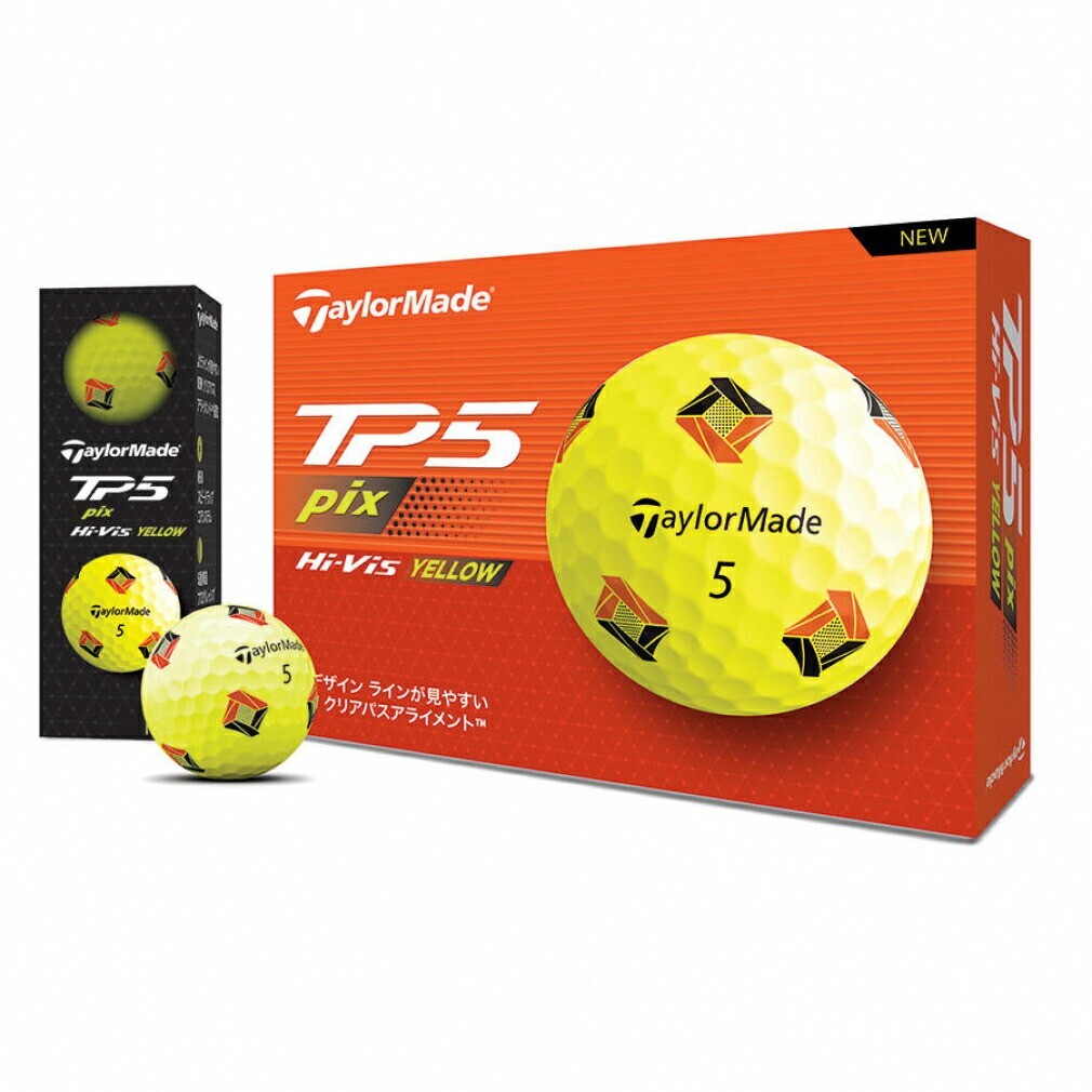 TaylorMade TP5 pix Hi-Vis Yellow 3ダース TaylorMade TP5 pix balls 3 dozen set 3 dozen (36 pieces