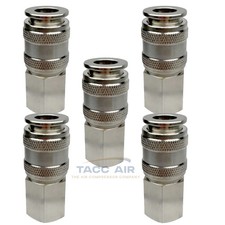 5 Pack Universal 1/4" Female NPT Air Compressor Hose Quick Connect Couplers
