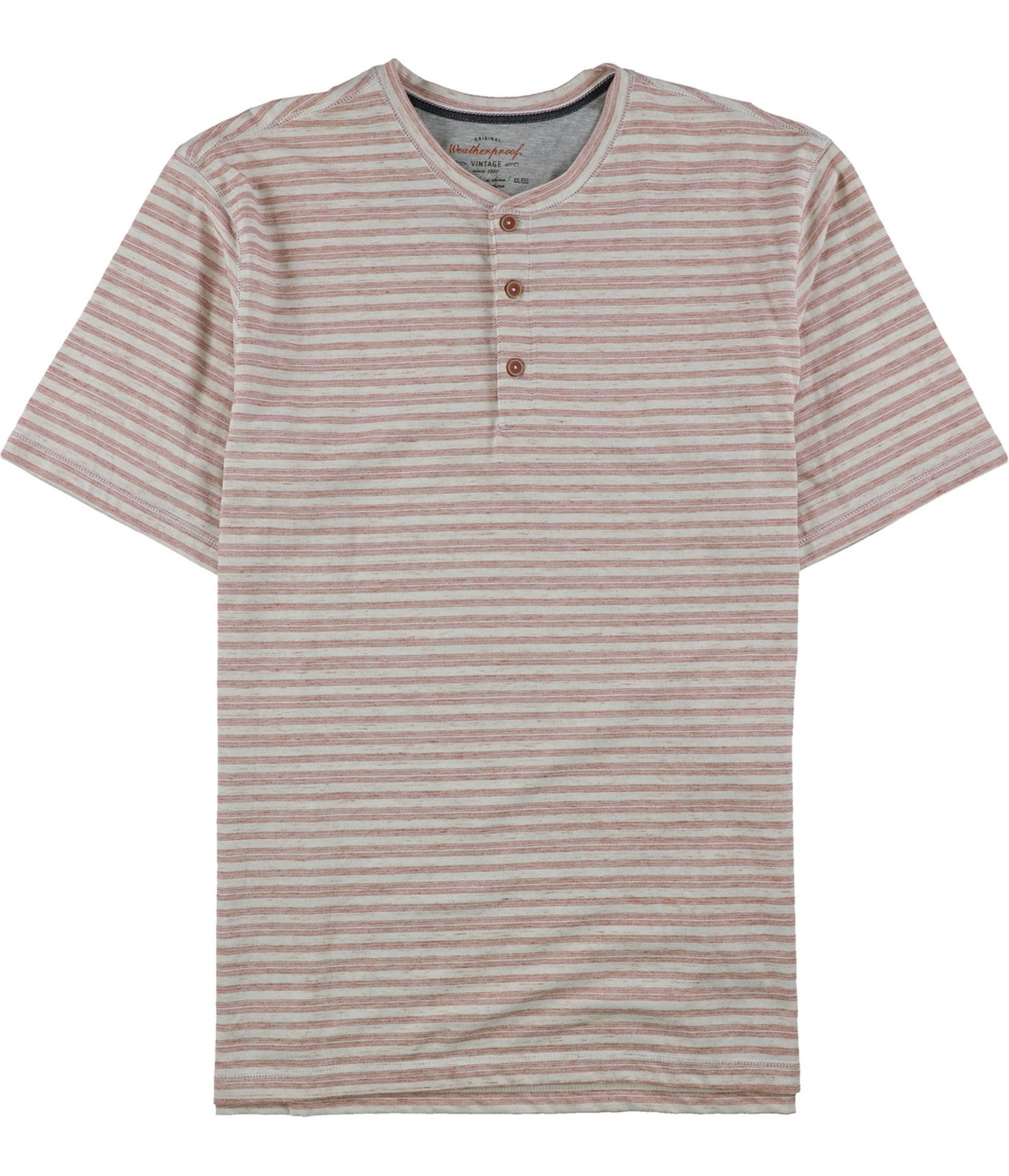 Непромокаемая мужская рубашка Henley в полоску красная XX-Large 3690₽