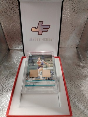 2007 Topps Pete Maravich 2023 Jersey Fusion Game Used Floor Patch Number 48/50