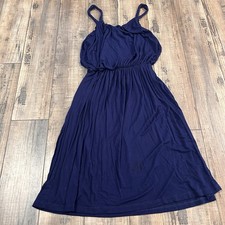 Gilli Dress Size Small Navy Blue Sleeveless Soft USA Made